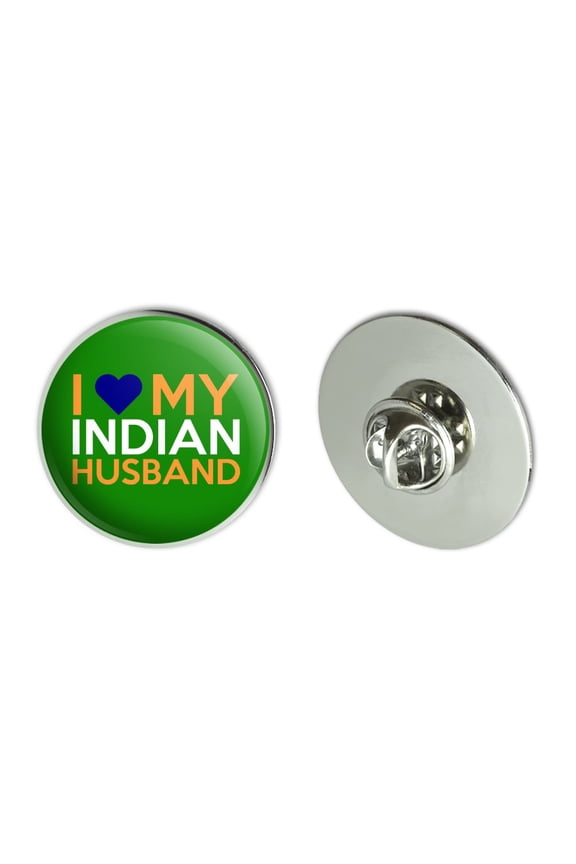 I Love My Indian Husband Metal 1.1" Tie Tack Hat Lapel Pin Pinback