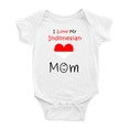 thumbnail image 1 of I Love My Indonesian Mom Baby Bodysuits Newborn Clothes (White, 18-24 Months), 1 of 5