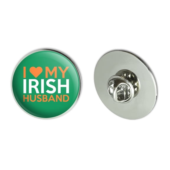 I Love My Irish Husband Metal 1.1" Tie Tack Hat Lapel Pin Pinback