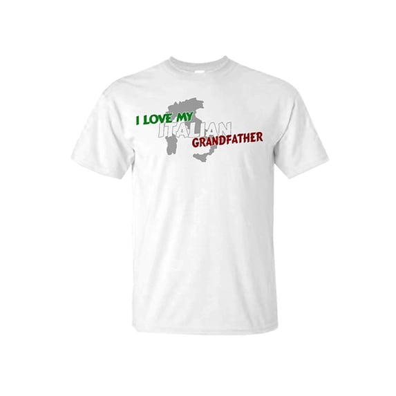I Love My Italian Grandfather Italian Shirt Medium White