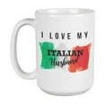 thumbnail image 1 of I Love My Italian Husband With Flag Of Italy Coffee & Tea Gift Mug Cup, Birthday, Christmas, Valentines Day, Anniversary, Appreciation & Thank You Gifts For A Moglie Or Italian's Wife (15oz), 1 of 4