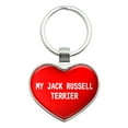 thumbnail image 1 of I Love My Jack Russell Terrier Heart Metal Key Chain, 1 of 1