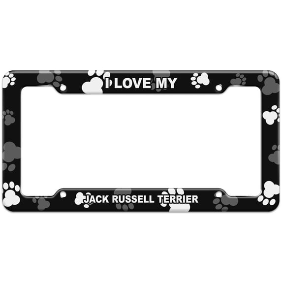 I Love My - Jack Russell Terrier - Plastic License Plate Frame