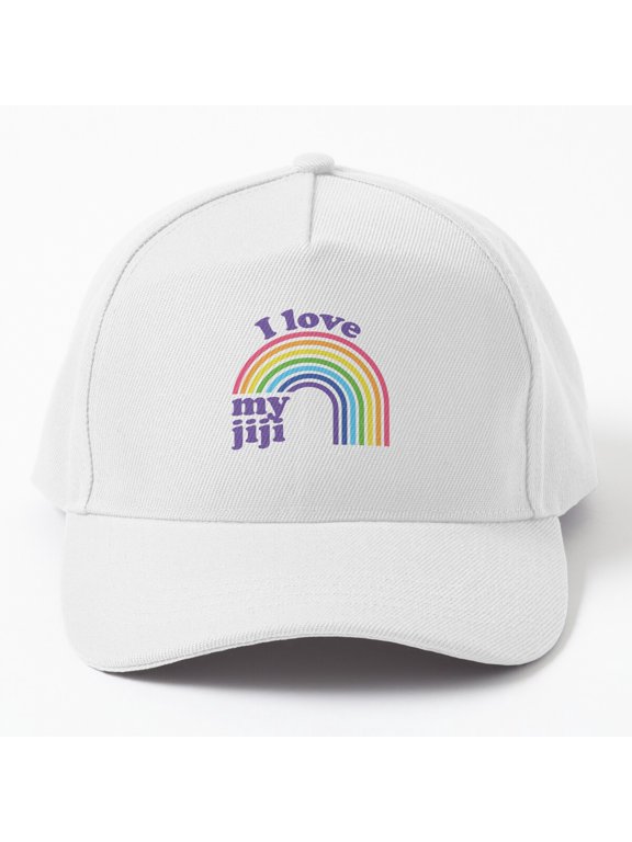 I Love My Jiji Baseball Hat, Rainbow Family Appreciation Design, Classic Everyday Cap
