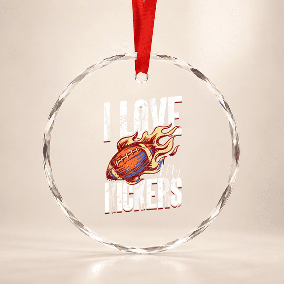 I Love My Kickers - Fantasy Football Glass Ornament