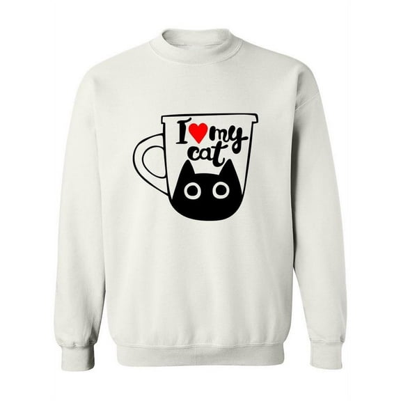 I Love My Kitty Sweatshirt Women -Image by Shutterstock, Female x-Large
