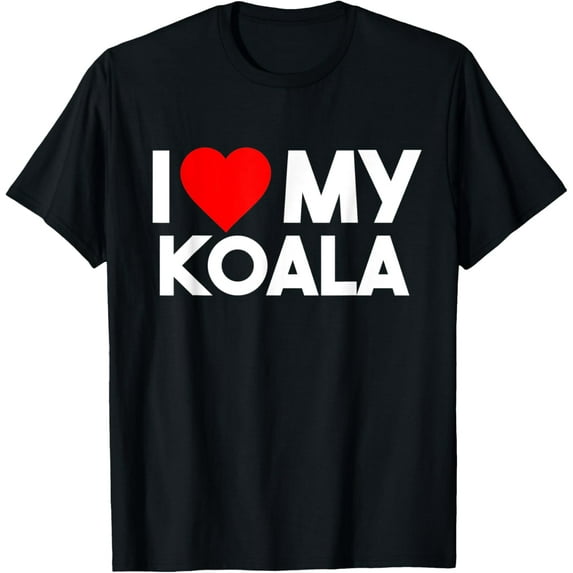 I Love My Koala Shirt, Funny Animal Lover Couple Matching T-Shirt men and women can wear, black, white, gifts