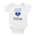 thumbnail image 1 of I Love My Kosovar Mom Baby Bodysuit Newborn Clothes Outfits (White, 18-24 Months), 1 of 5