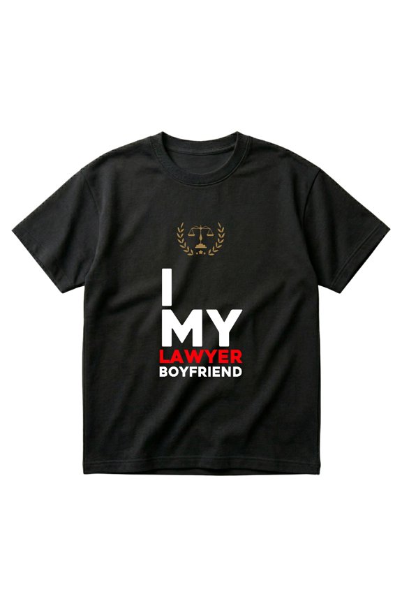 I Love My Lawyer Boyfriend Bf Valentines Day Women Girls Gift T-Shirt