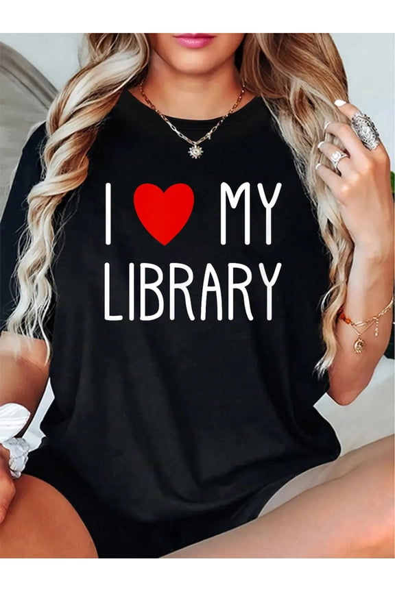 I Love My Library for Book Lovers Readers Librarian T-Shirt