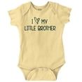 thumbnail image 1 of I Love My Little Brother Big Sibling Romper Boys or Girls Infant Baby Brisco Brands 12M, 1 of 6