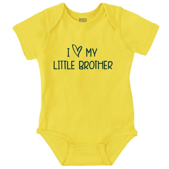 I Love My Little Brother Big Sibling Romper Boys or Girls Infant Baby Brisco Brands 12M