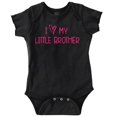 thumbnail image 1 of I Love My Little Brother Big Sibling Romper Boys or Girls Infant Baby Brisco Brands 18M, 1 of 6