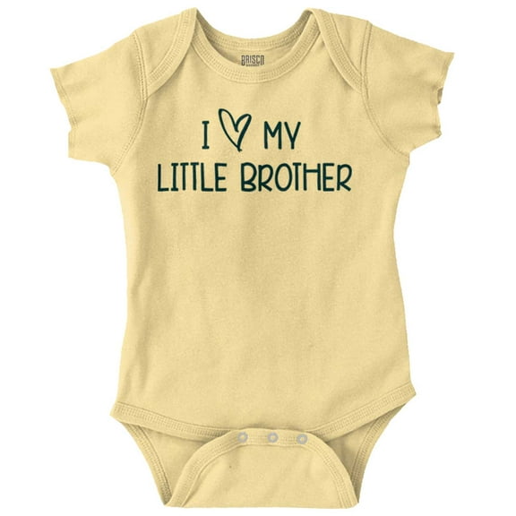 I Love My Little Brother Big Sibling Romper Boys or Girls Infant Baby Brisco Brands 18M