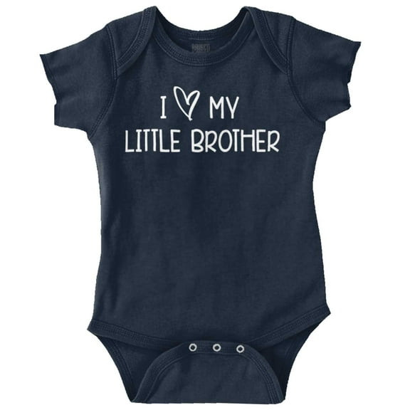 I Love My Little Brother Big Sibling Romper Boys or Girls Infant Baby Brisco Brands NB