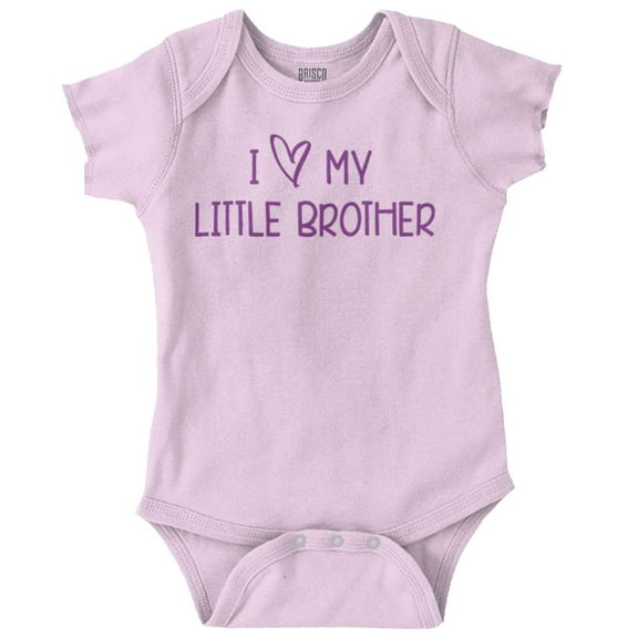 I Love My Little Brother Big Sibling Romper Boys or Girls Infant Baby Brisco Brands NB