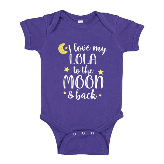 I Love My Lola To The Moon And Back Baby Bodysuit One Piece 18 mo Purple