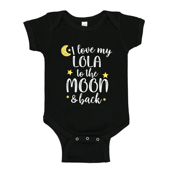 I Love My Lola To The Moon And Back Baby Bodysuit One Piece 24 mo Black