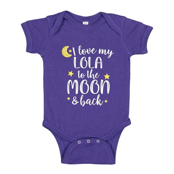 I Love My Lola To The Moon And Back Baby Bodysuit One Piece 24 mo Purple