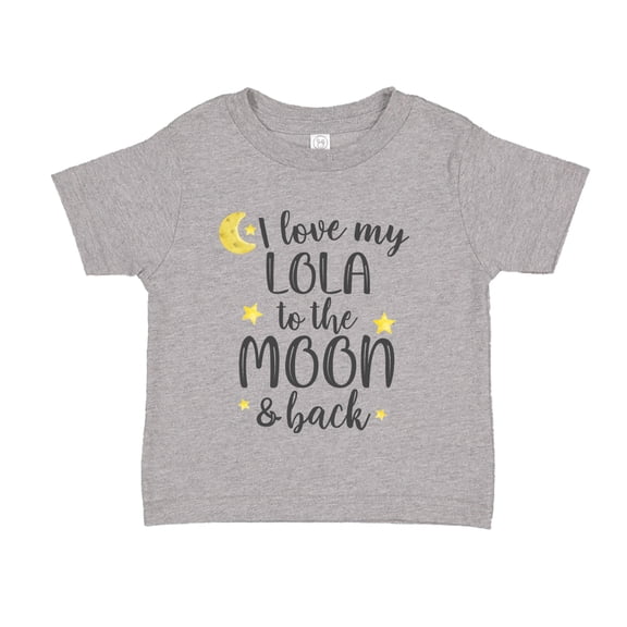I Love My Lola To The Moon And Back Toddler T-Shirt 2T Athletic Heather