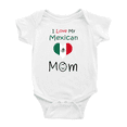 thumbnail image 1 of I Love My Mexican Mom Cute Baby Clothes For Boy Girl (White, 12-18 Months), 1 of 5