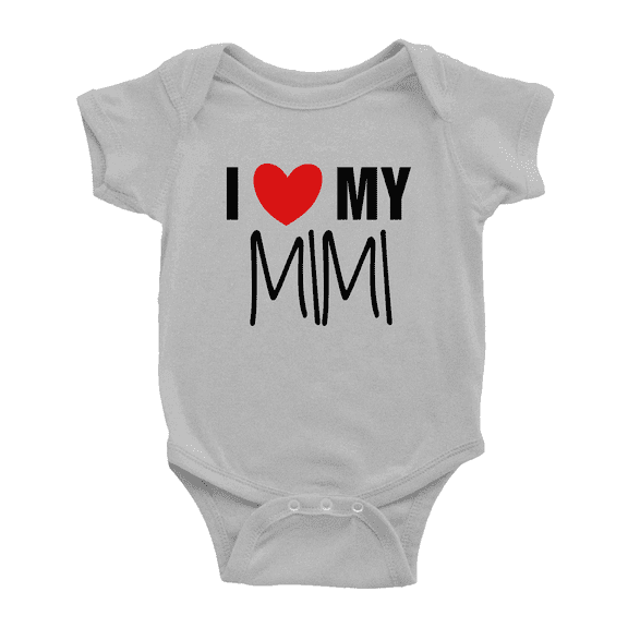 I Love My MiMi Cute Baby Short Sleeve Romper Bodysuits