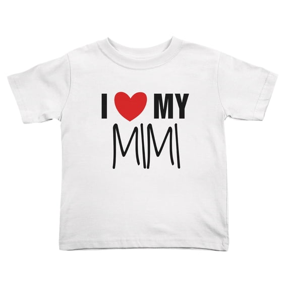 I Love My MiMi Short Sleeve Cute Toddler T Shirts for Boys Girls (White, Youth XL)