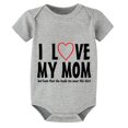 thumbnail image 1 of I Love My Mom Baby Hospital Outfit Boy Short Sleeve Neutral Baby Outfits White Baby Boy Summer Rompers 6-9 Months, 1 of 2