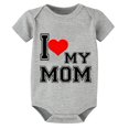 thumbnail image 1 of I Love My Mom Baby Outfit Unisex Short Sleeve Going Home Baby Clothes White Girl Newborn Outfit, 1 of 2