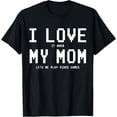 thumbnail image 1 of I Love My Mom Shirt Gamer Gifts for Teen Boys Video Games T-Shirt men and women can wear, black, white, gifts, 1 of 4