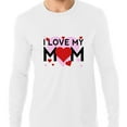 thumbnail image 1 of I Love My Mom - With Lots of Hearts - Cute Gift Men's Long Sleeve Grey T-Shirt, 1 of 2