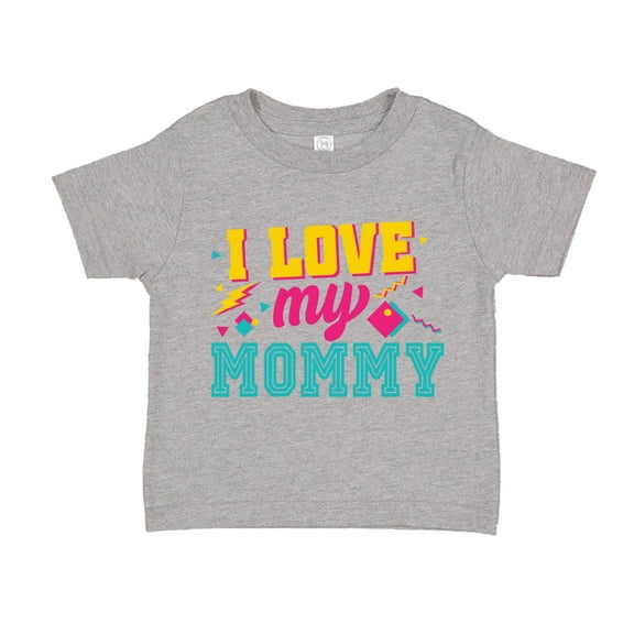 I Love My Mommy '80s Retro Toddler T-Shirt 5/6T Athletic Heather