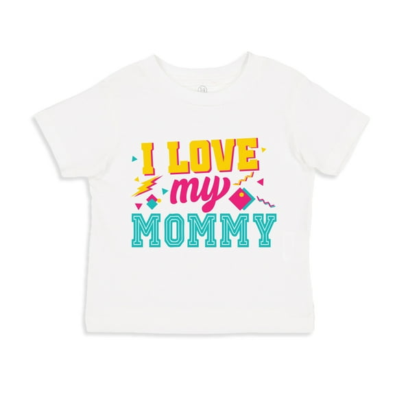I Love My Mommy '80s Retro Toddler T-Shirt 5/6T White