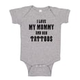 thumbnail image 1 of I Love My Mommy And Her Tattoos Baby Bodysuit One Piece NB Athletic Heather, 1 of 3