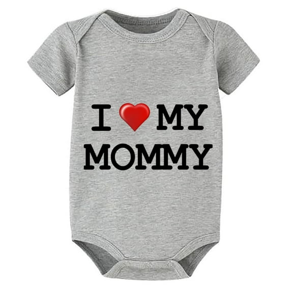 I Love My Mommy Baby Onesie for Boys Short Sleeve Neutral Baby Girl Outfit White Baby Girl Welcome Home Outfit