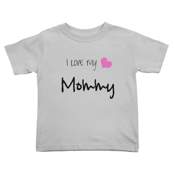 I Love My Mommy Cute Toddler T Shirts for Boys Girls (Gray, 4T)