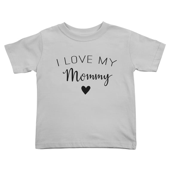 I Love My Mommy Cute Toddler Tshirts for Boys Girls (Gray, Youth S)