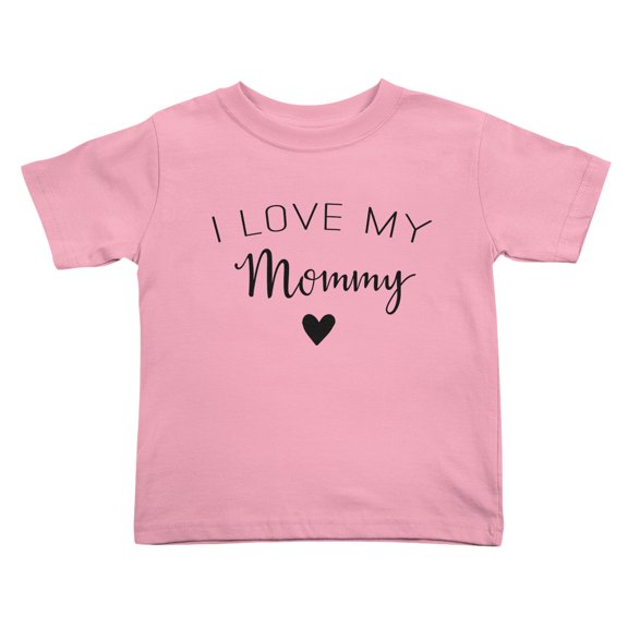 I Love My Mommy Cute Toddler Tshirts for Boys Girls (Pink, Youth L)