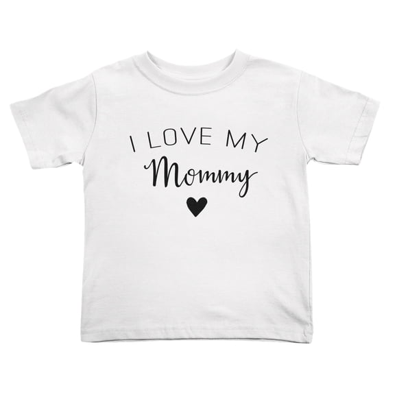 I Love My Mommy Cute Toddler Tshirts for Boys Girls (White, Youth M)