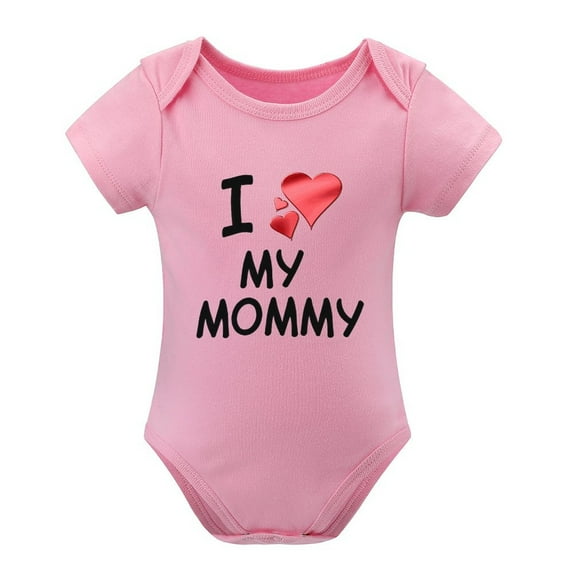 I Love My Mommy Infant Bodysuit Boy Short Sleeve Neutral Baby Onesie White Baby Girl Hospital Outfit Newborn