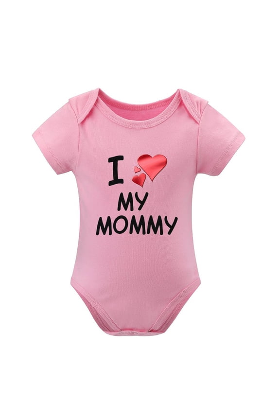 I Love My Mommy Infant Bodysuit Boy Short Sleeve Neutral Baby Onesie White Baby Girl Hospital Outfit Newborn
