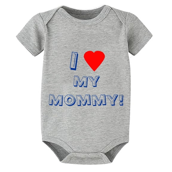 I Love My Mommy Newborn Clothing for Boys Short Sleeve Plain Baby Onesie White Newborn Onsies0-3 Months Girl