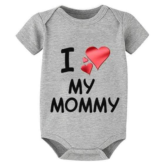 I Love My Mommy Newborn Girl Coming Home from Hospital Outfit Short Sleeve Coming Home Outfit Gender Neutral Newborn White Gi