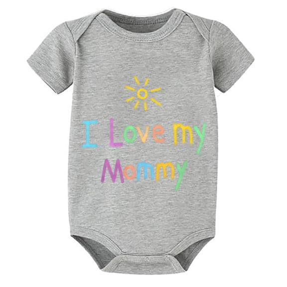 I Love My Mommy Onesie for Baby Girls Short Sleeve Baby Girls Onsies White 0-3 Month Baby Boy Clothes
