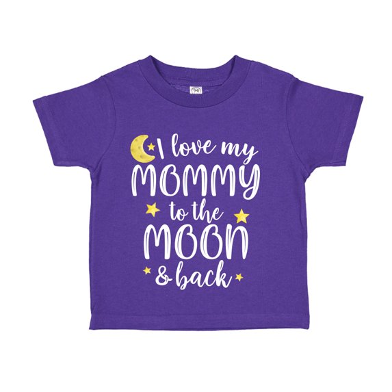 I Love My Mommy To The Moon And Back Toddler T-Shirt 2T Purple