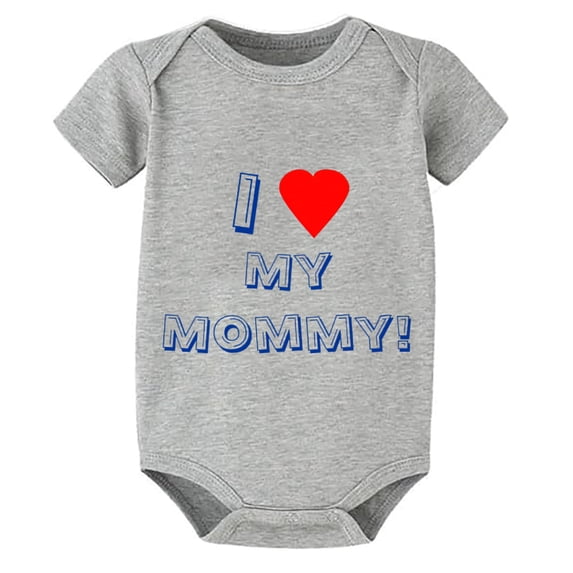 I Love My Mommy Welcome Home Baby Girl Outfit Short Sleeve Baby Bodysuit White White Baby Boy Suits 0-3 Months