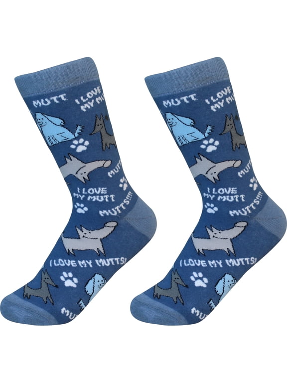 I Love My Mutt Dog Breed Socks Unisex Sock Daddy by E&S Pets