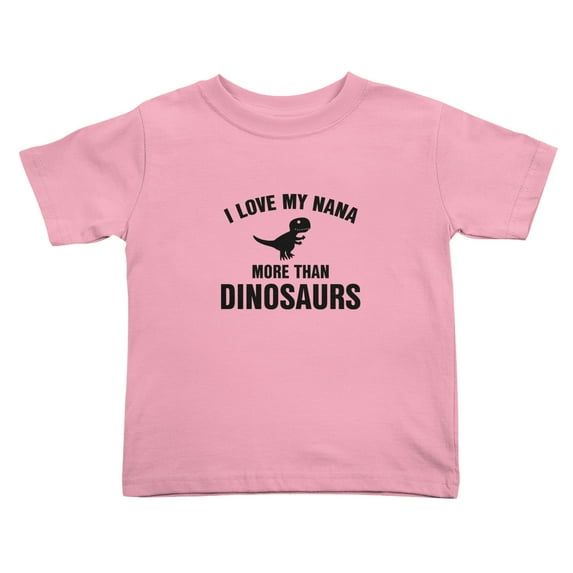 I Love My Nana More Than Dinosaurs Cute Toddler Tshirts for Boys Girls (Pink, Youth XL)