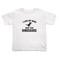 thumbnail image 1 of I Love My Nana More Than Dinosaurs Cute Toddler Tshirts for Boys Girls (White, 4T), 1 of 5