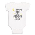 thumbnail image 1 of I Love My Nina To The Moon And Back Baby Bodysuit One Piece NB White, 1 of 3